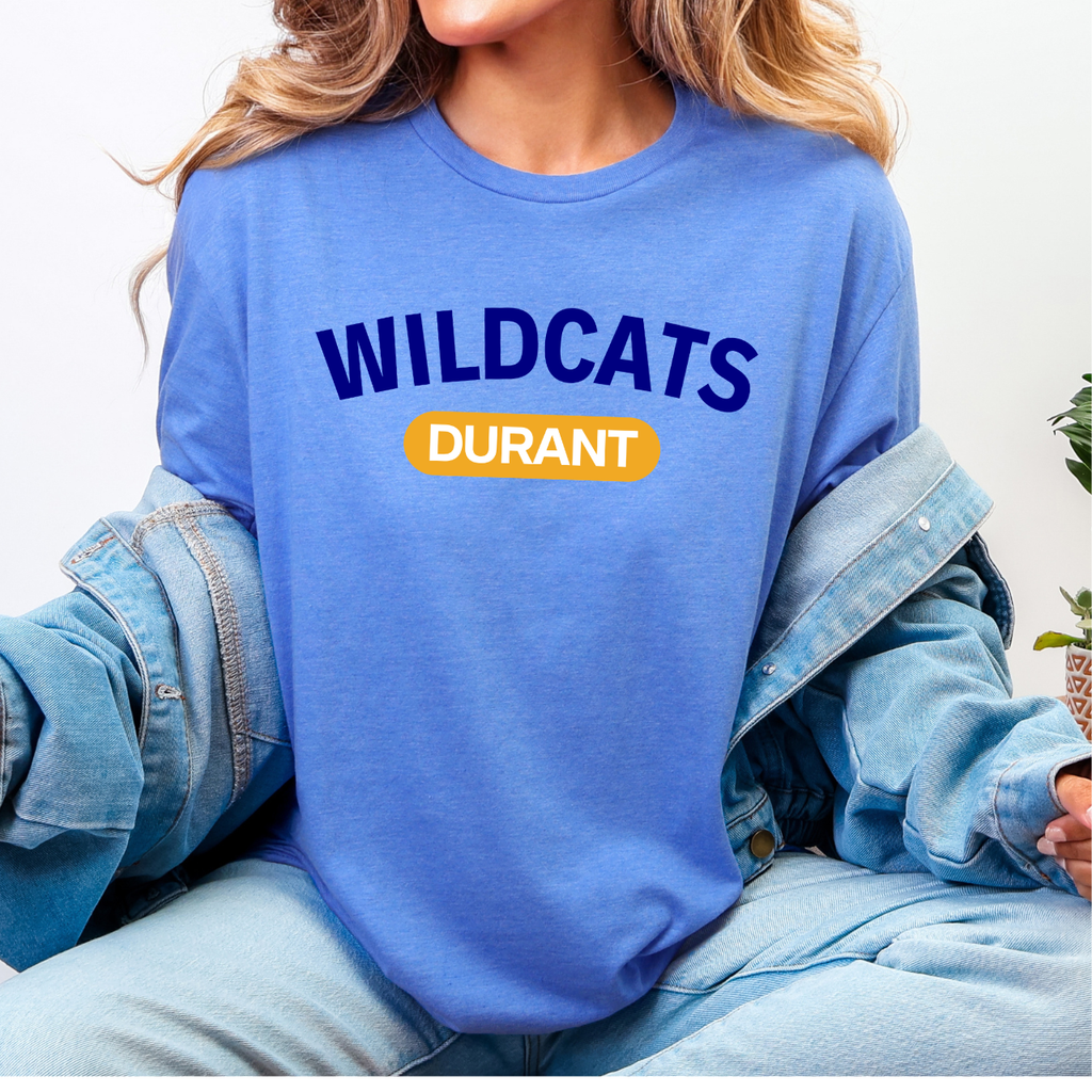 Durant Wildcats Classic Block Tee