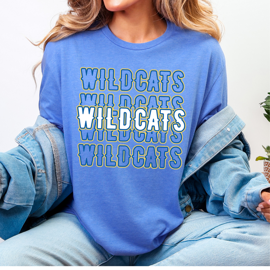 Durant Wildcats Stacked Graphic T Shirt