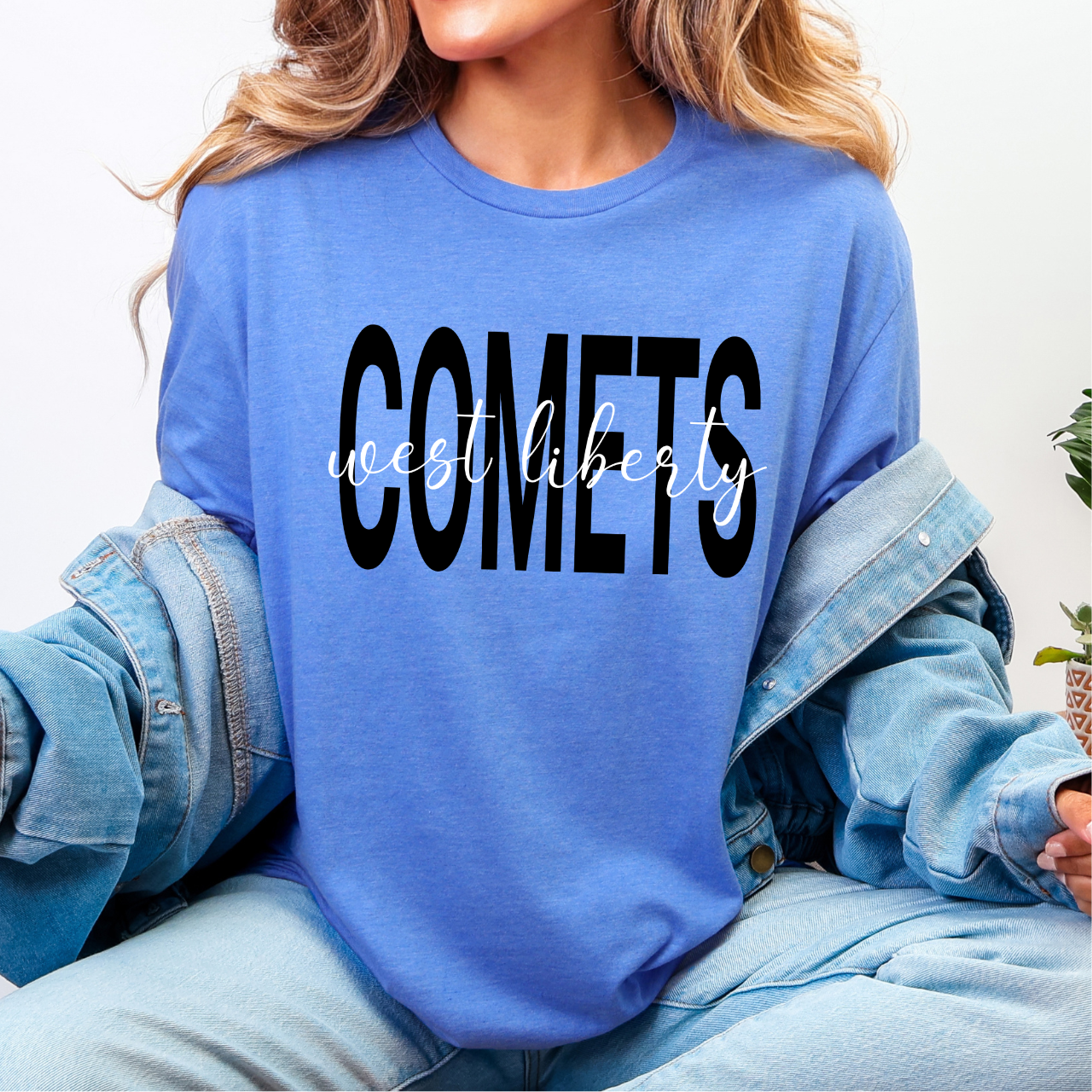 West Liberty Comets Script Overlay Tee