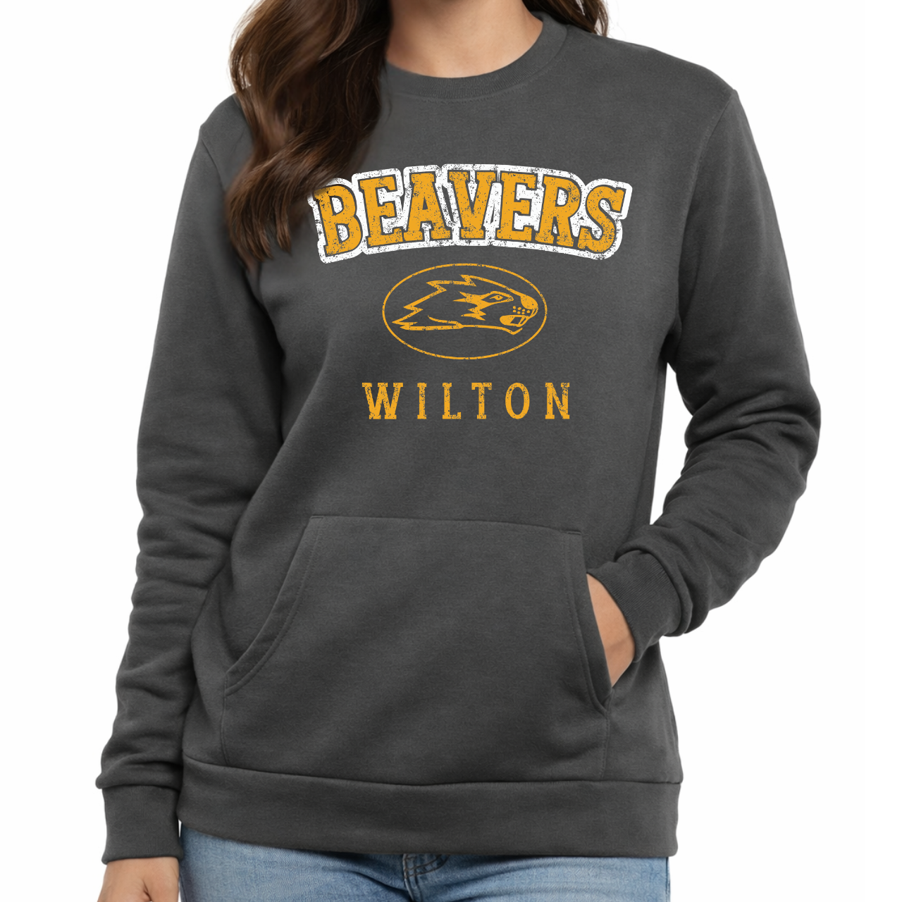 Wilton Beavers Vintage Pocket Crew