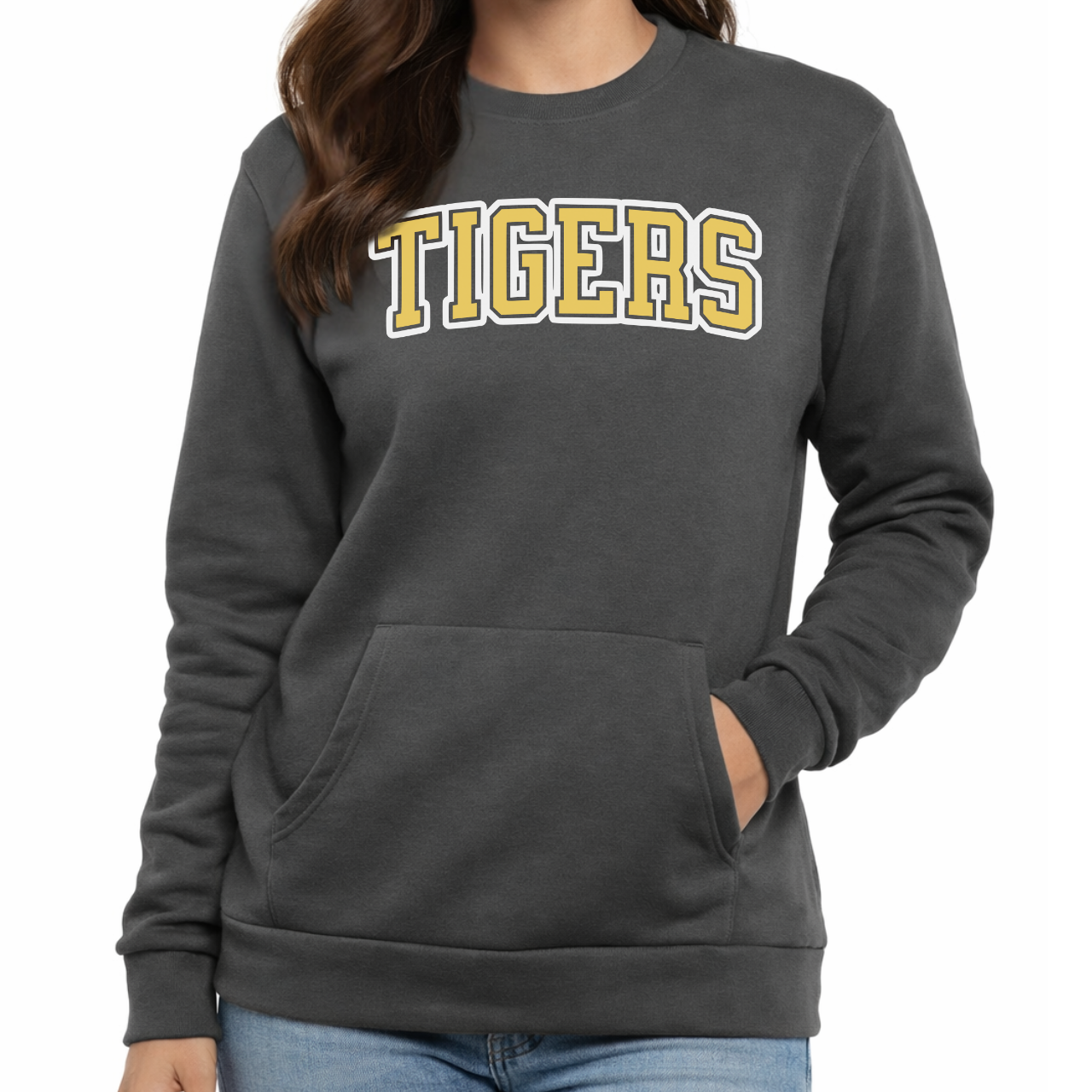 Tipton Tigers Arch Varsity Crewneck