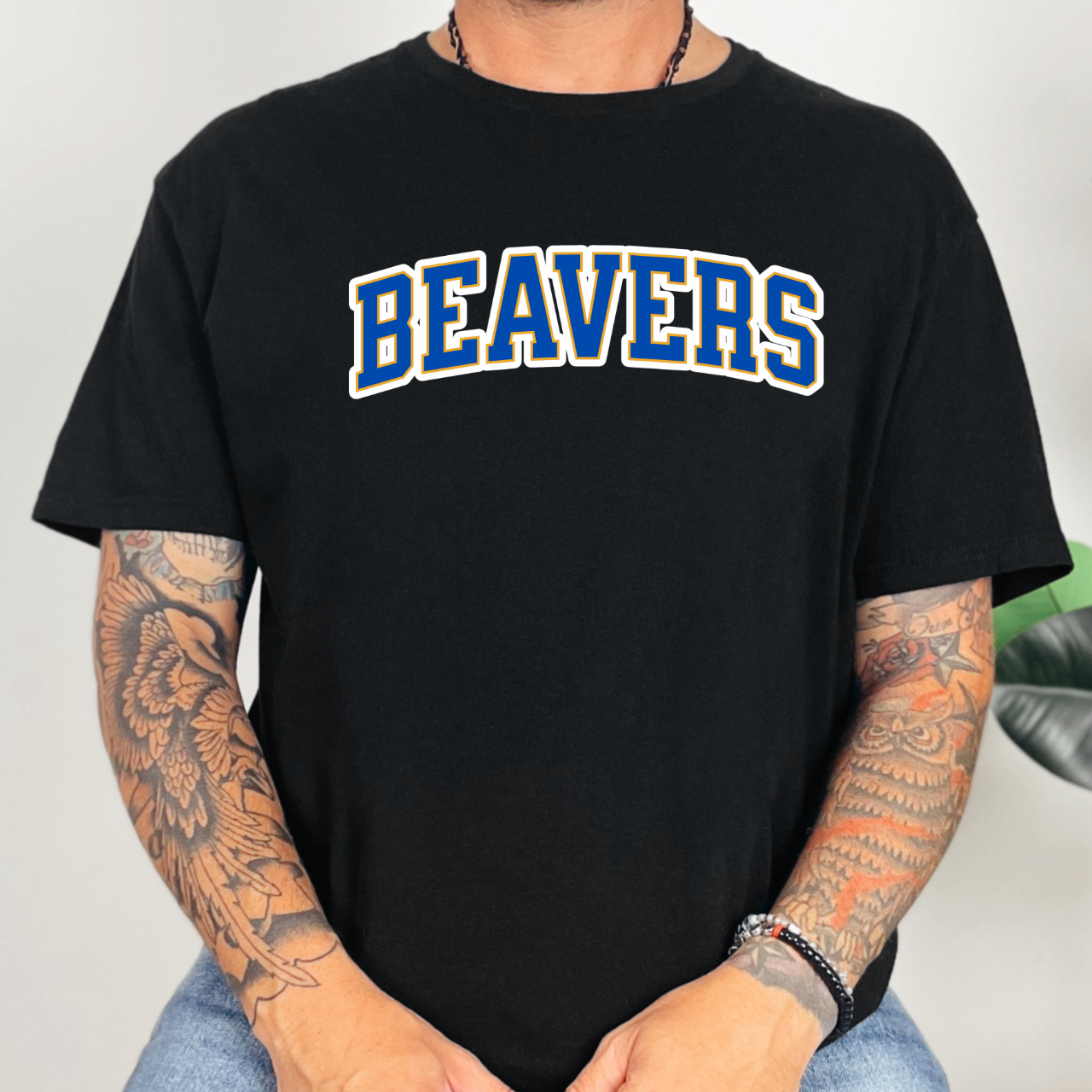 Wilton Beavers Varsity Arch Adult Tee