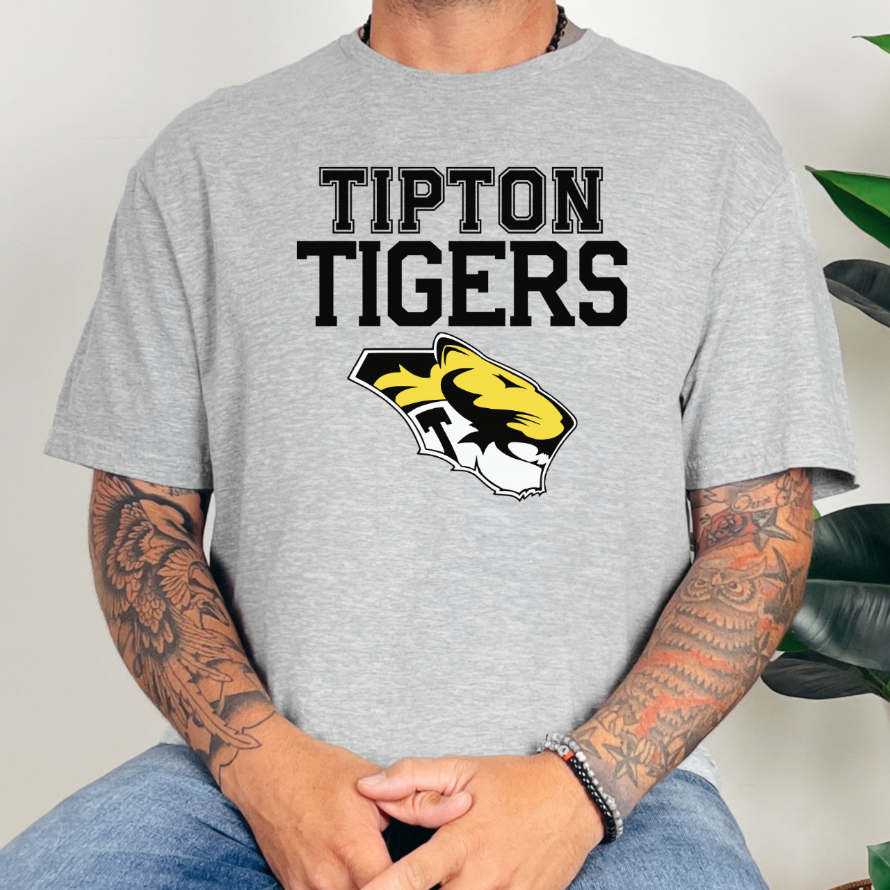 Tipton Tigers Mascot Block Tee