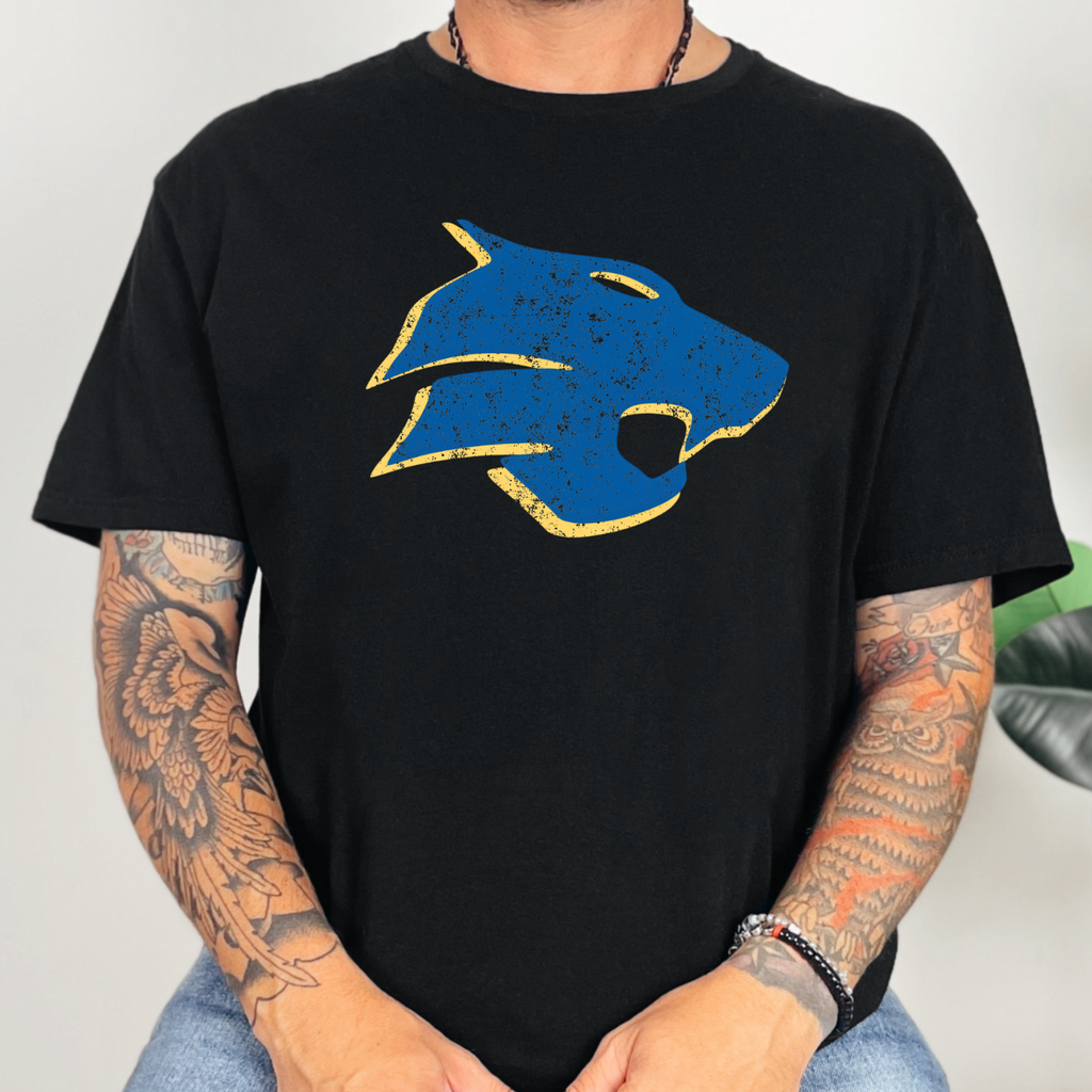 Durant Wildcats Distressed Mascot Tee