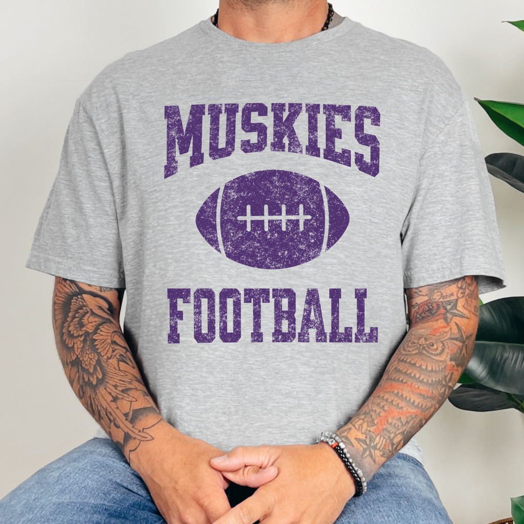 Muskies Football Tee (Purple)