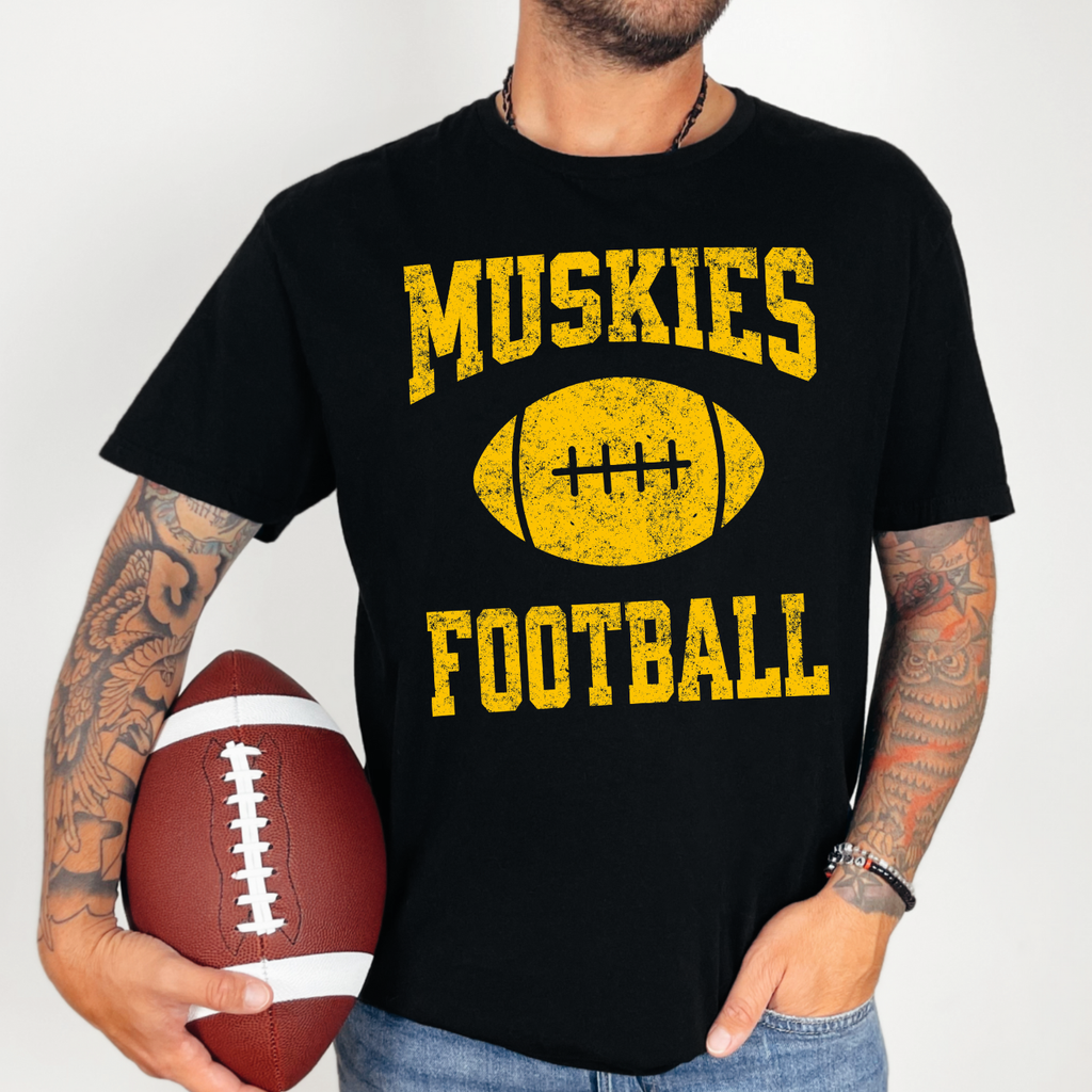 Muskies Football Tee (Gold)