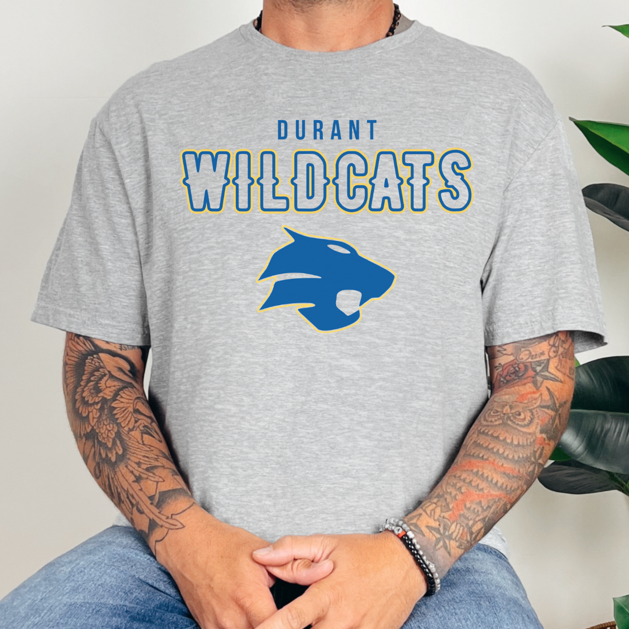 Classic Durant Wildcats Mascot Tee
