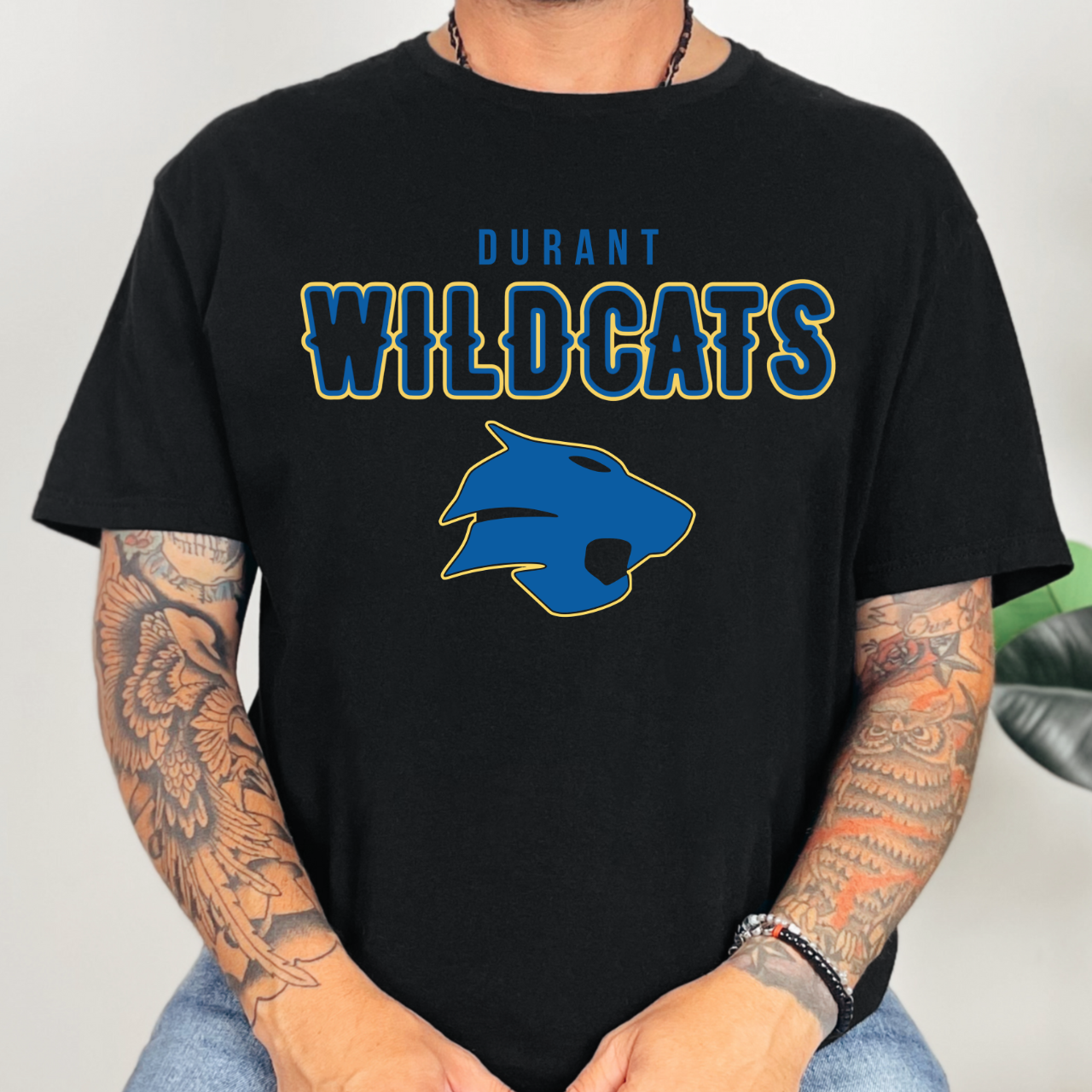 Classic Durant Wildcats Mascot Tee