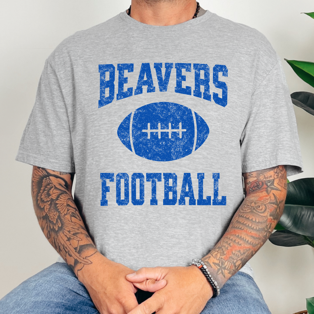 Wilton Beavers Football Tee (blue)