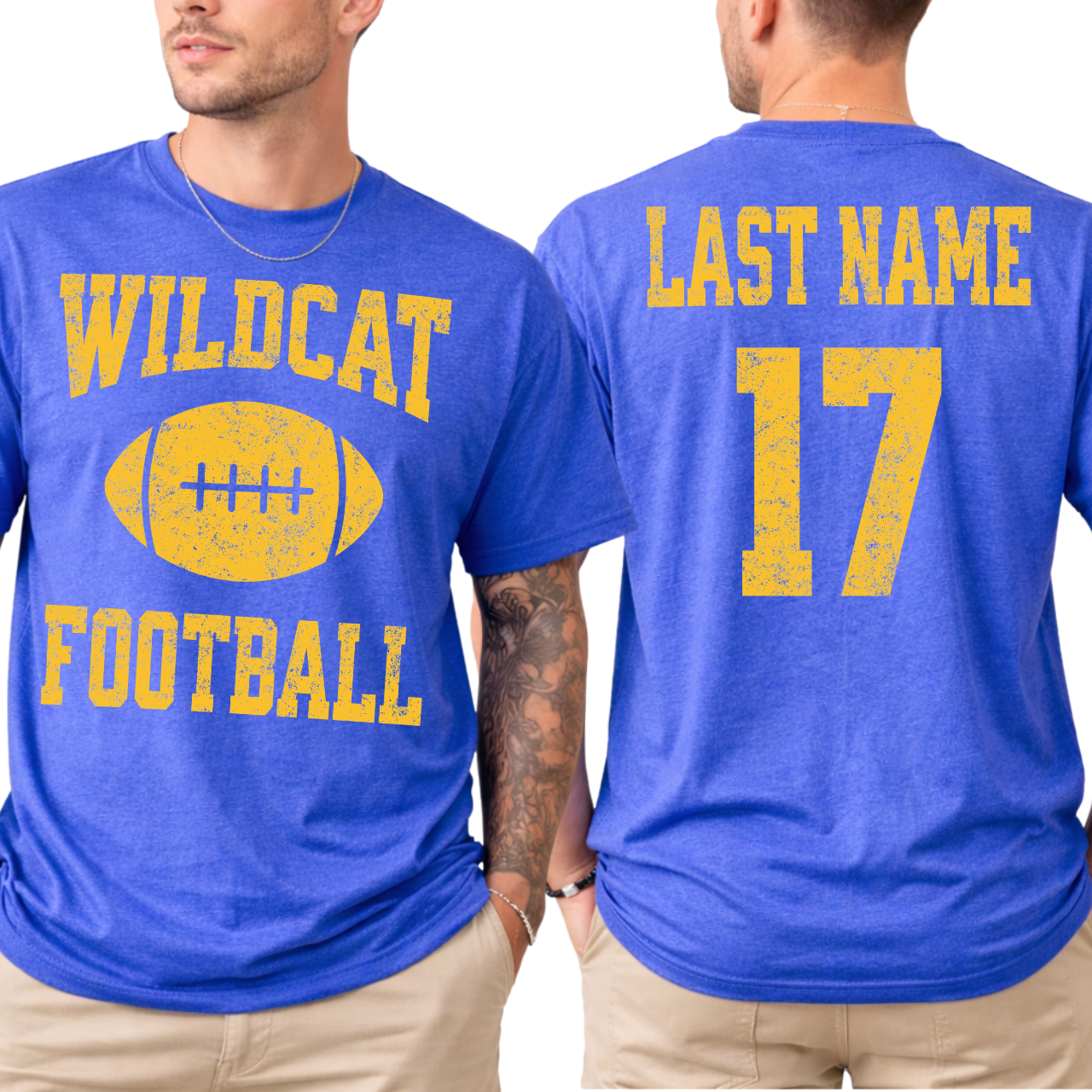 Durant Personalized Name and Number Football Tee (Gold)