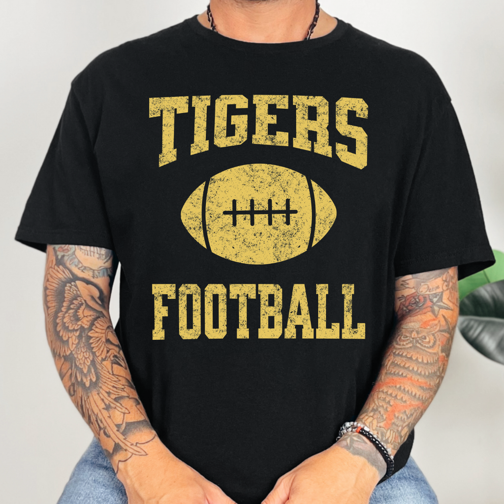 Tipton Tigers Football Tee (gold)
