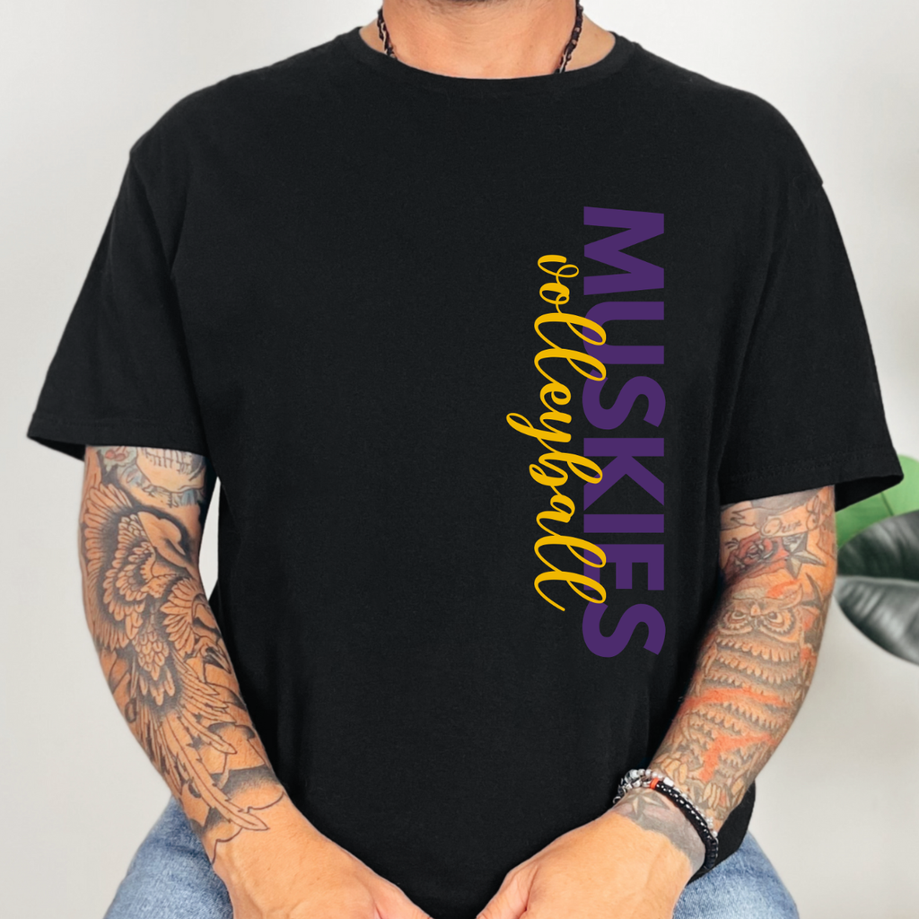 Muscatine Muskies Volleyball Side Print Tee