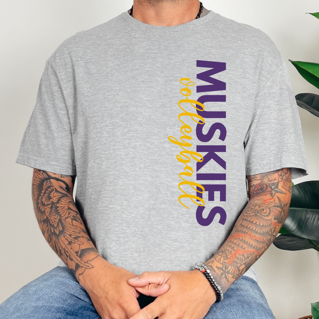 Muscatine Muskies Volleyball Side Print Tee