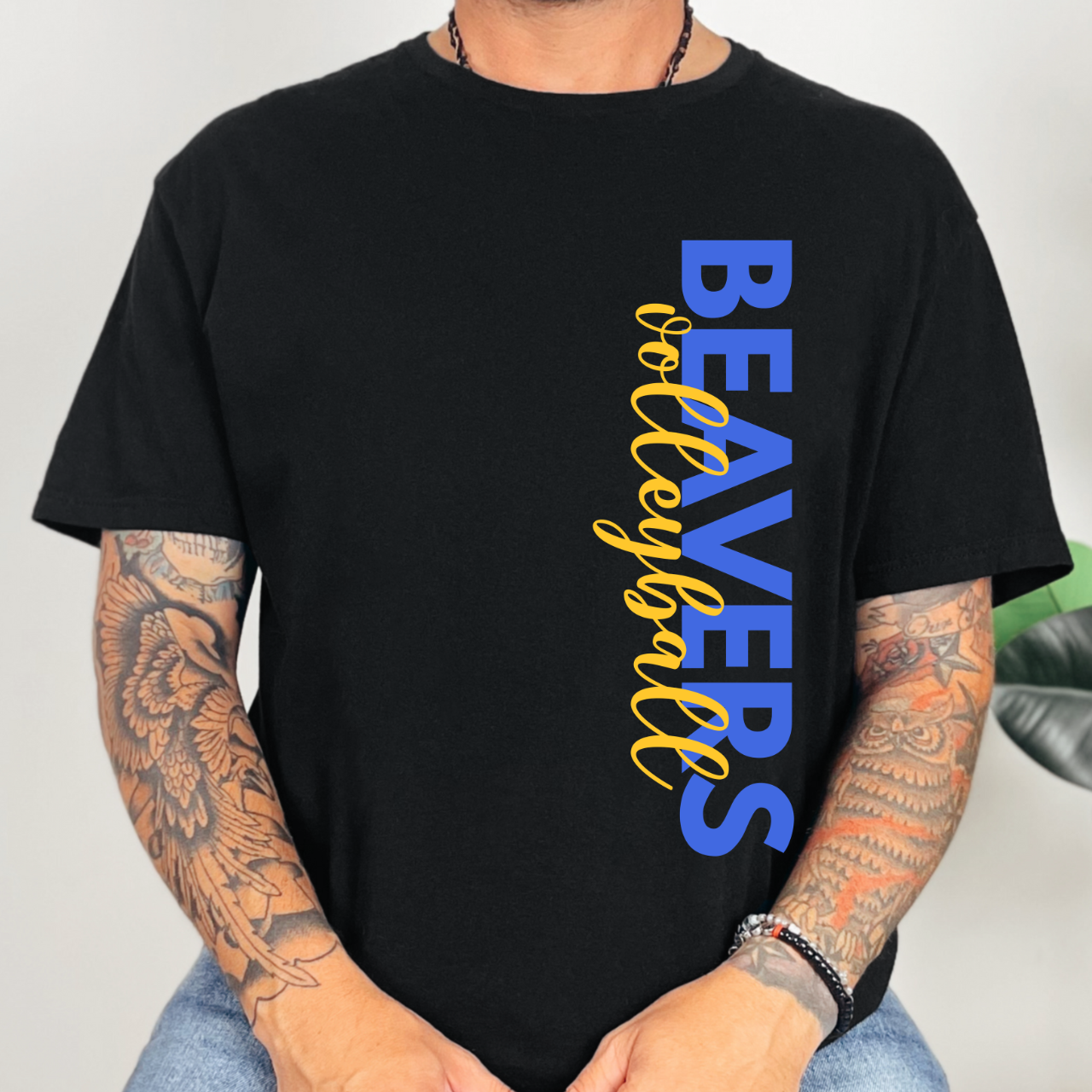 Wilton Beavers Volleyball Side Print Tee
