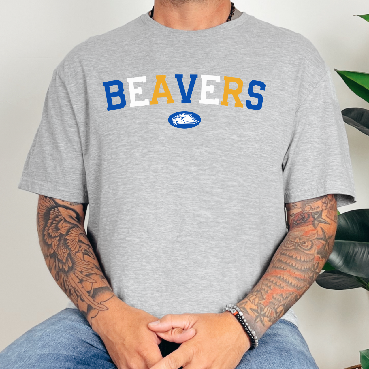 Wilton Beavers Classic Block Adult Tee