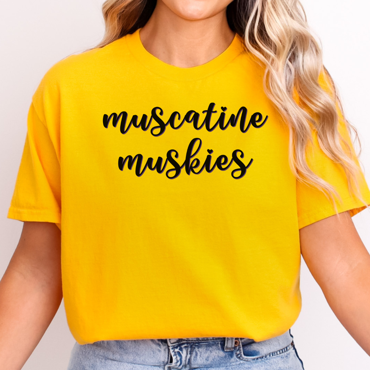 Muscatine Muskies Simple Script Tee