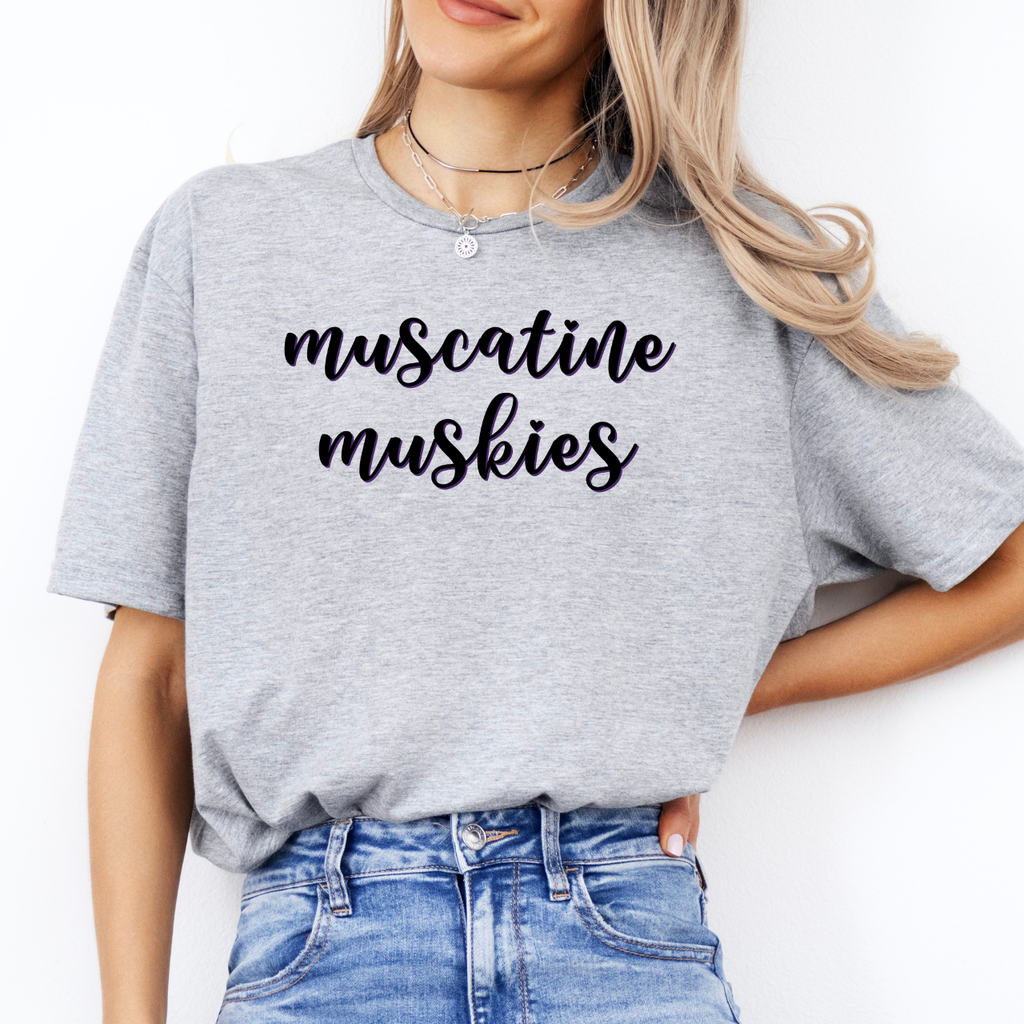Muscatine Muskies Simple Script Tee