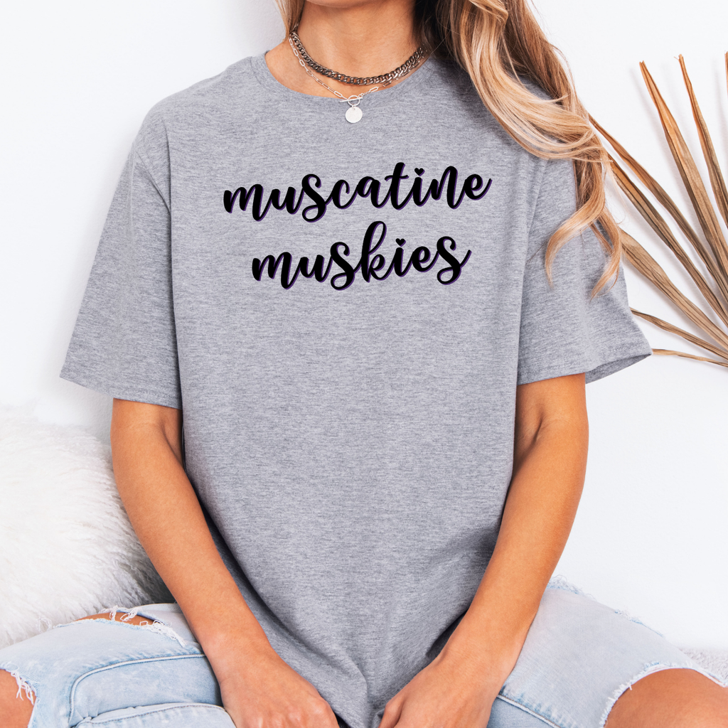 Muscatine Muskies Simple Script Tee