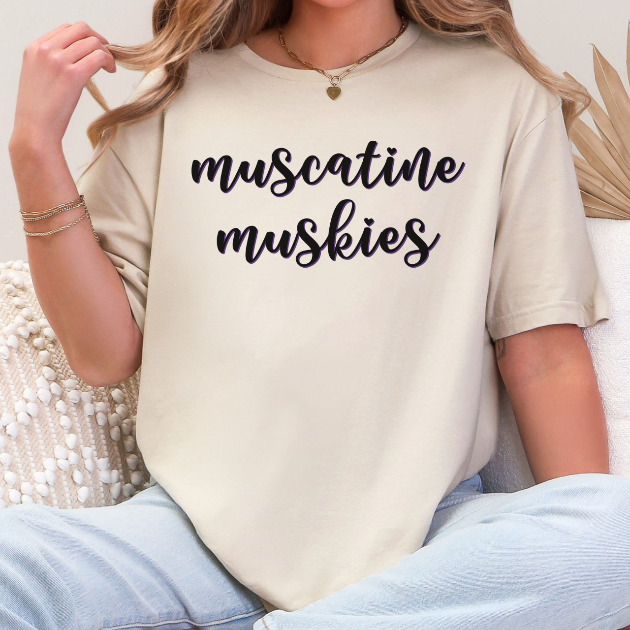Muscatine Muskies Simple Script Tee