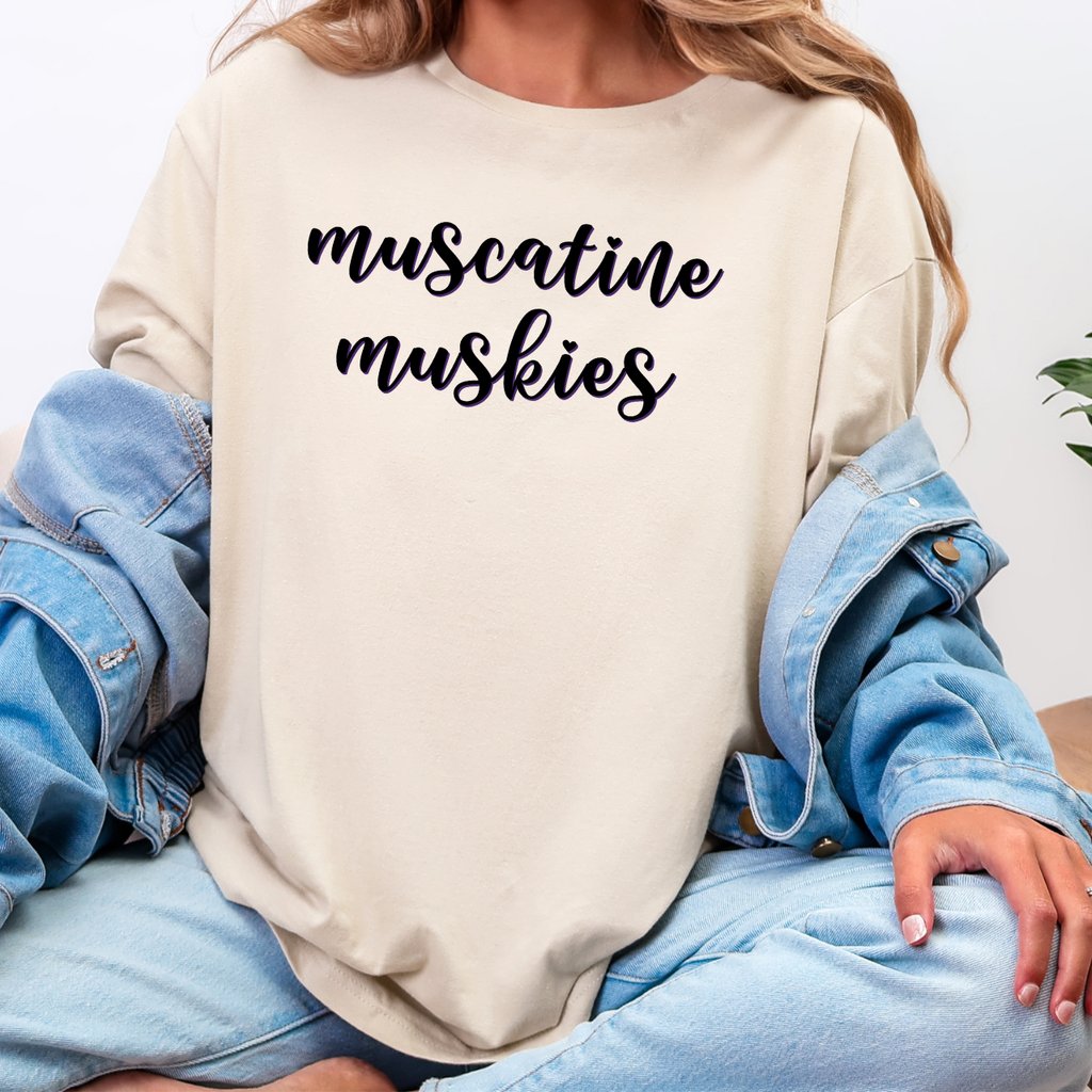 Muscatine Muskies Simple Script Tee