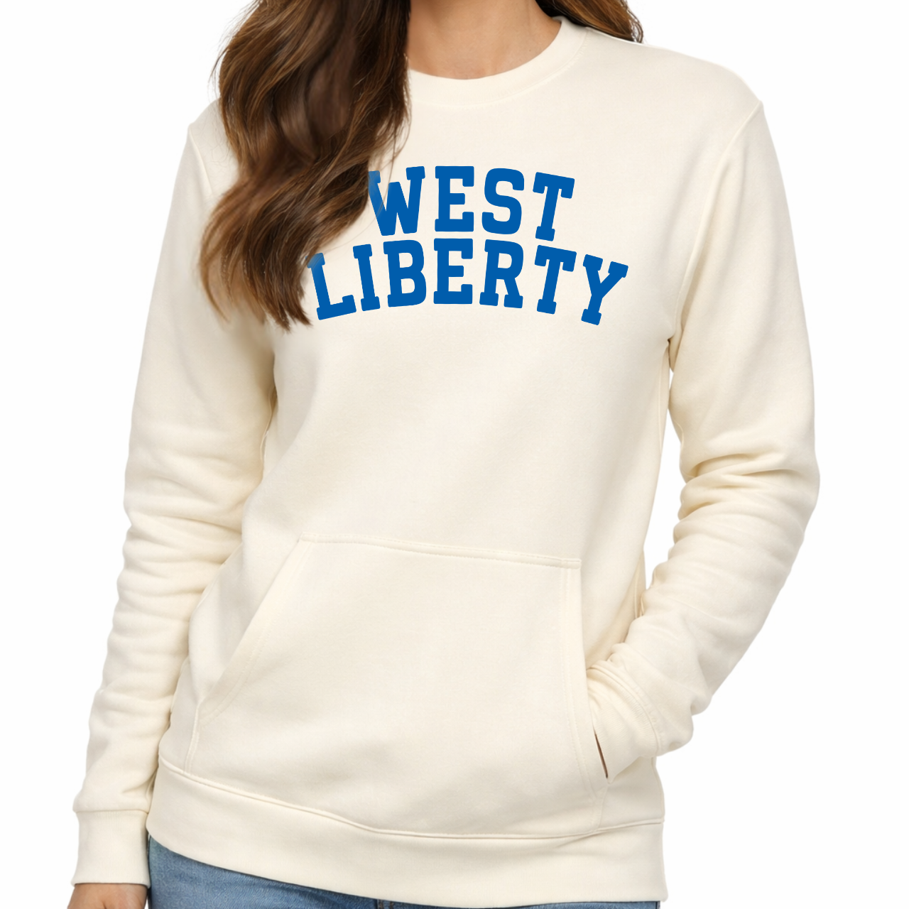 West Liberty Classic Arch Pocket Crewneck