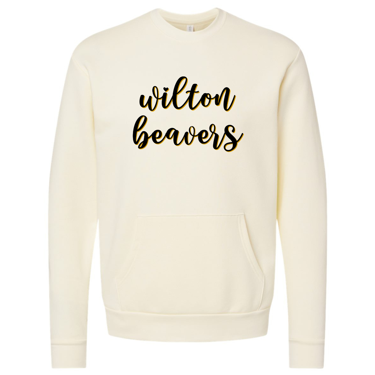 Wilton Beavers Handwritten Script Pocket Crew