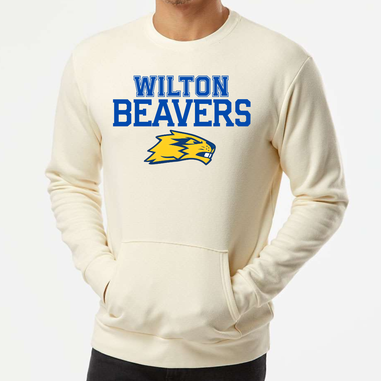 Wilton Beavers Logo Pocket Crew