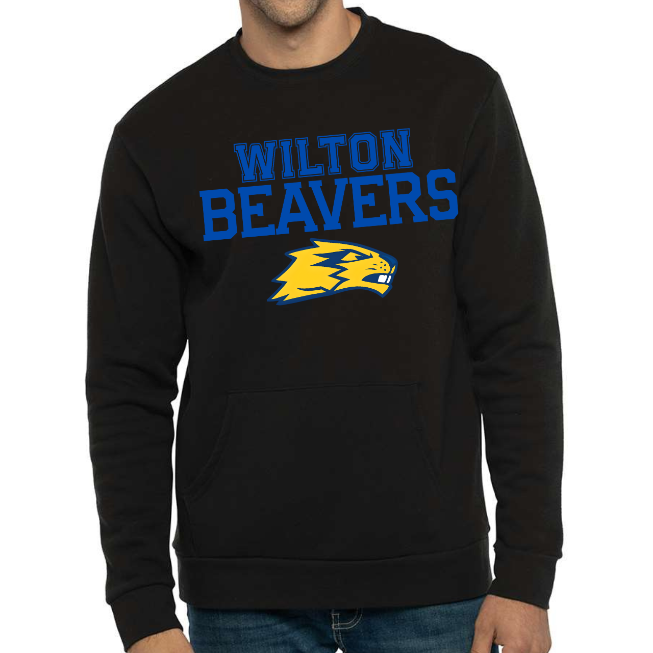 Wilton Beavers Logo Pocket Crew