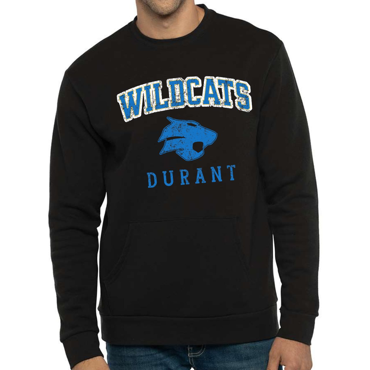 Durant Wildcats Vintage Collegiate Pocket Crew