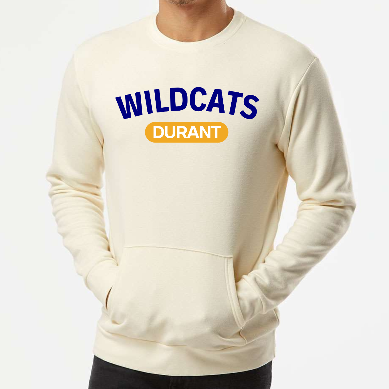 Durant Wildcats Modern Arch Pocket Crew