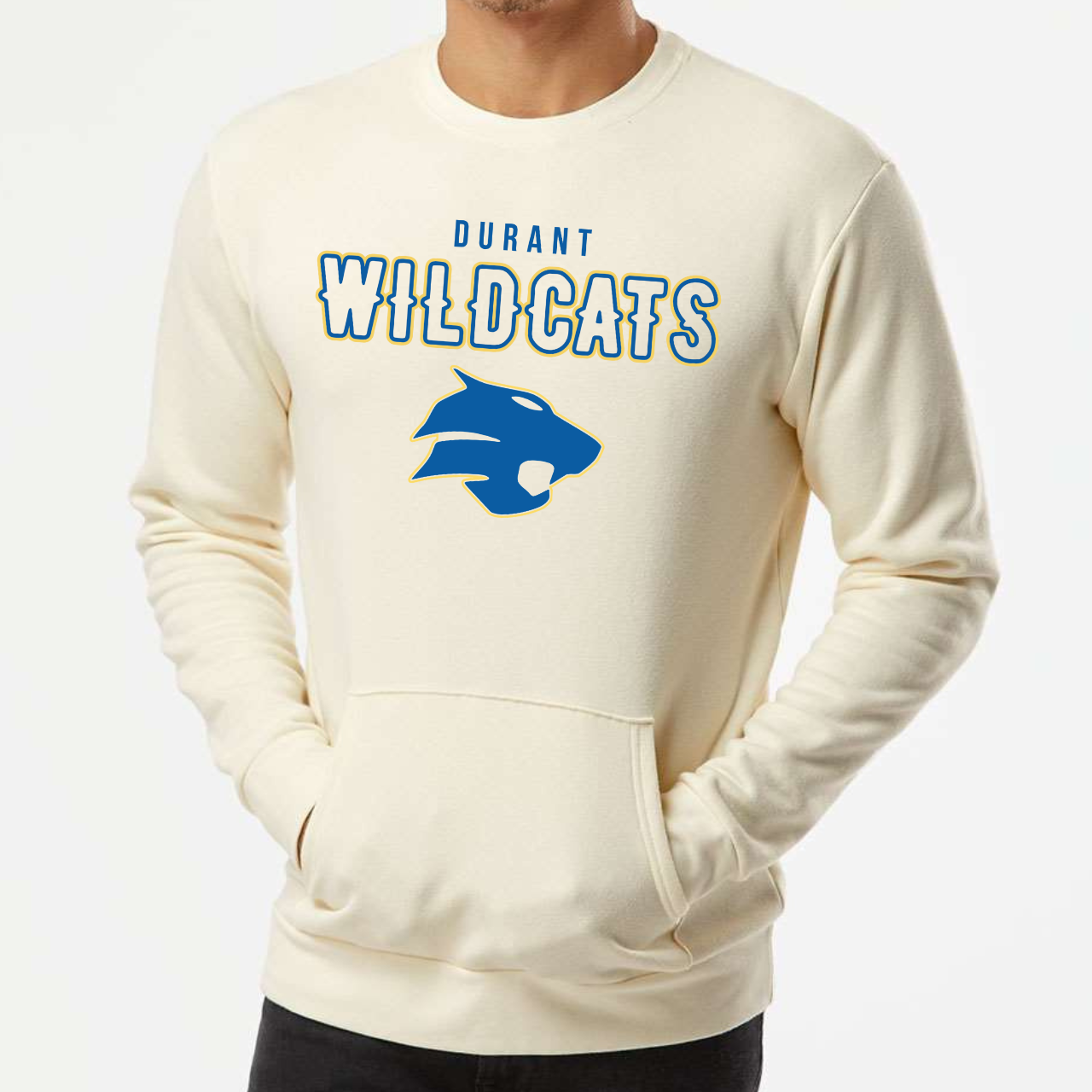 Durant Wildcats Classic Logo Pocket Crew