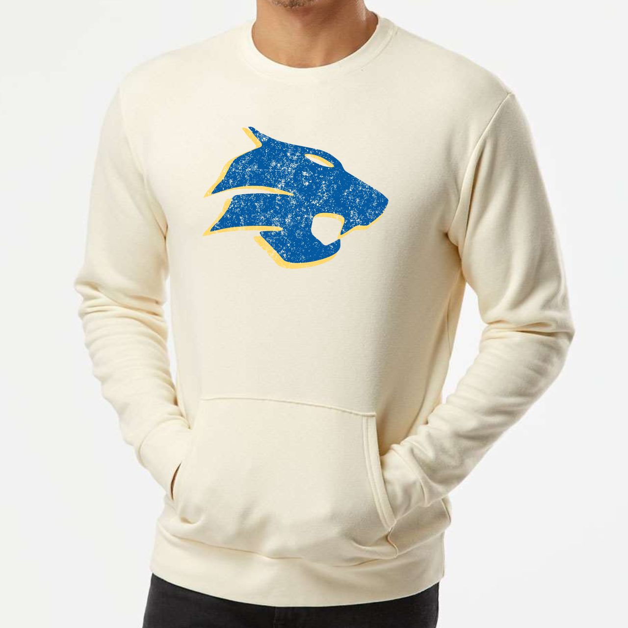 Durant Wildcats Vintage Mascot Pocket Crew