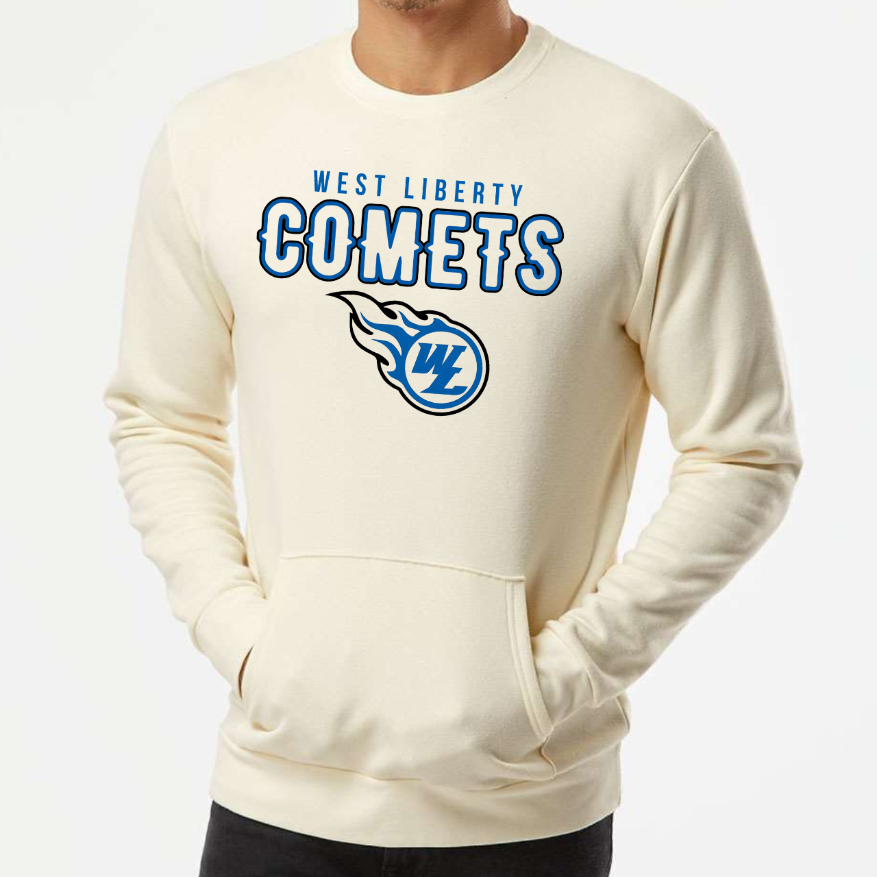 West Liberty Comets Classic Logo Pocket Crew