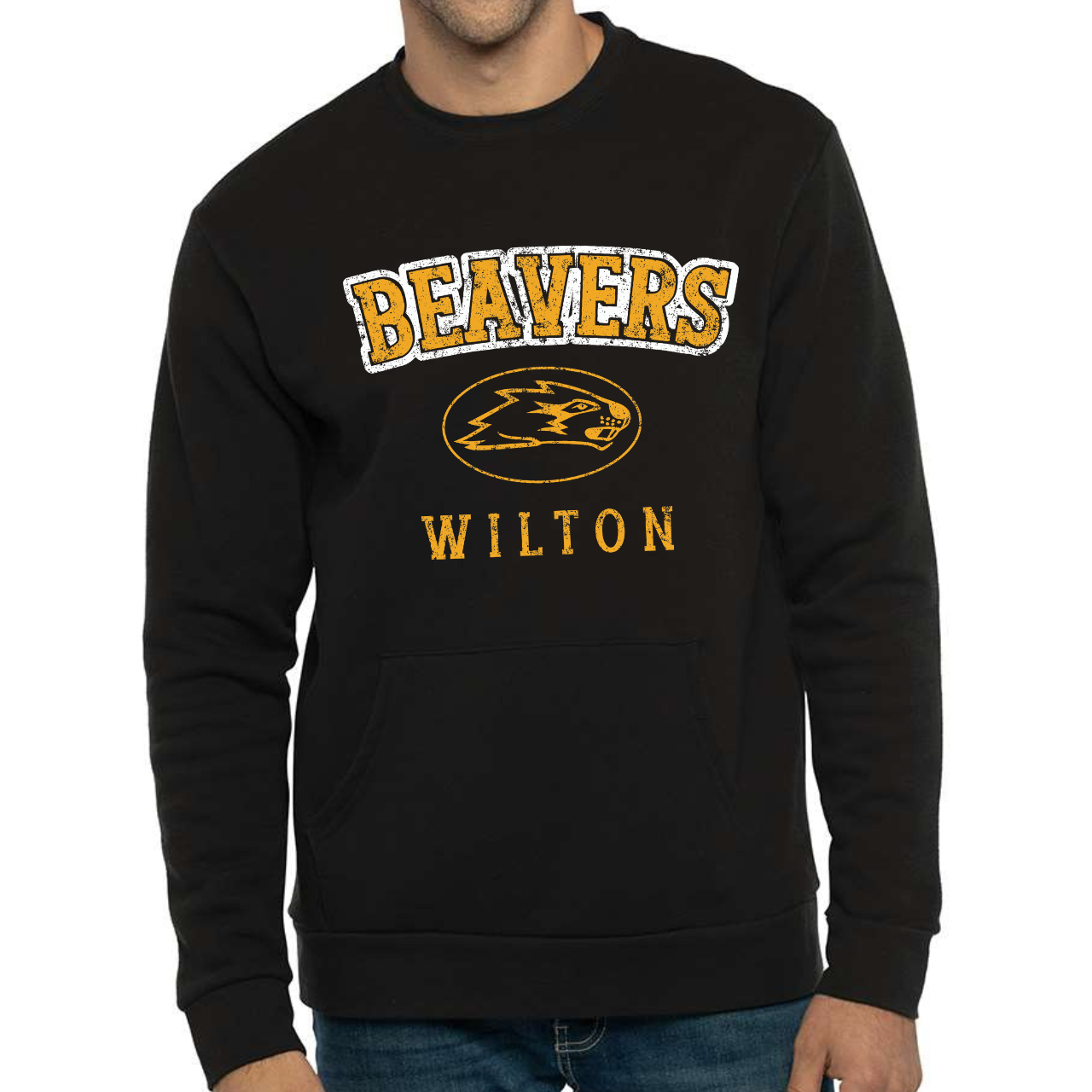Wilton Beavers Vintage Pocket Crew