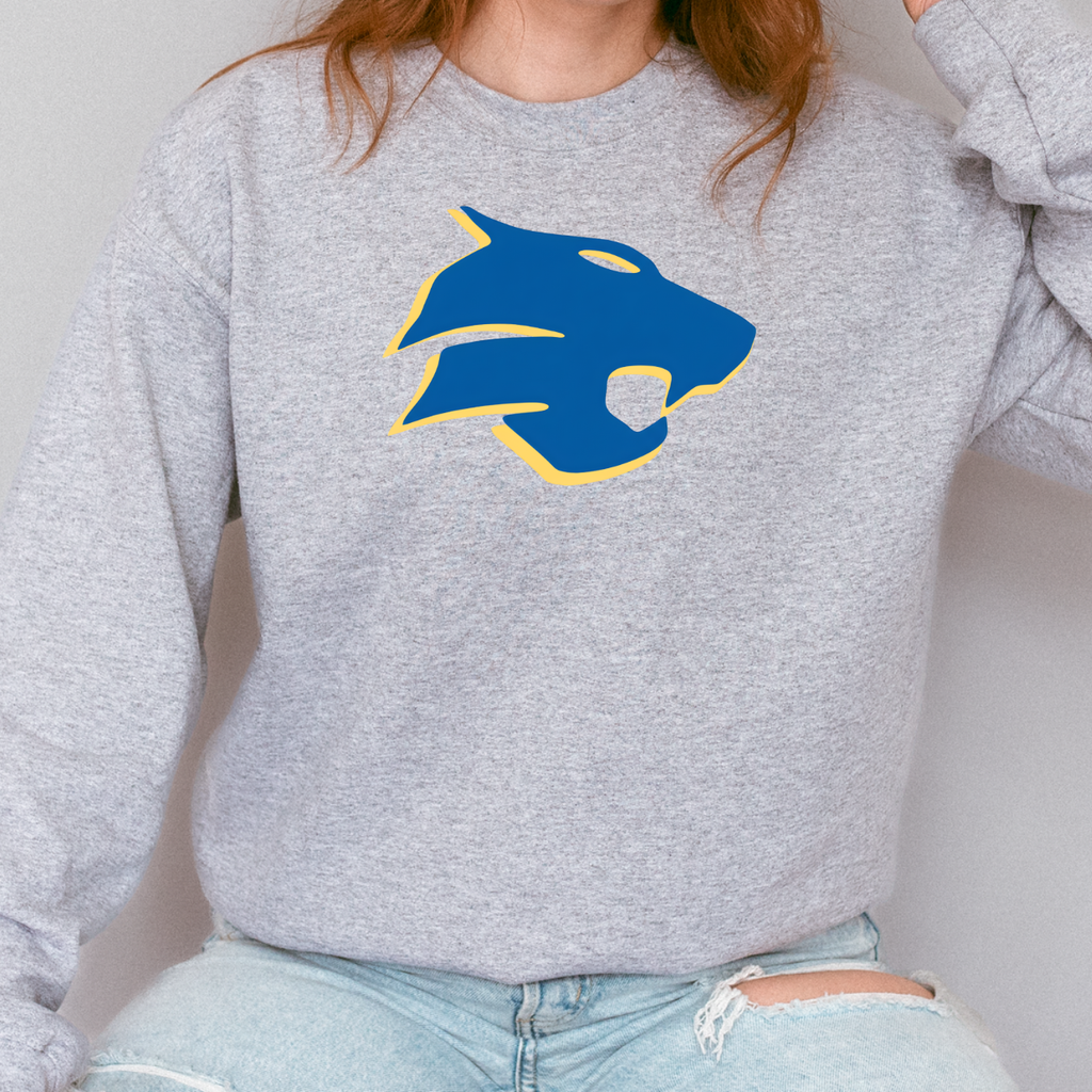 Durant Wildcats Mascot Crewneck