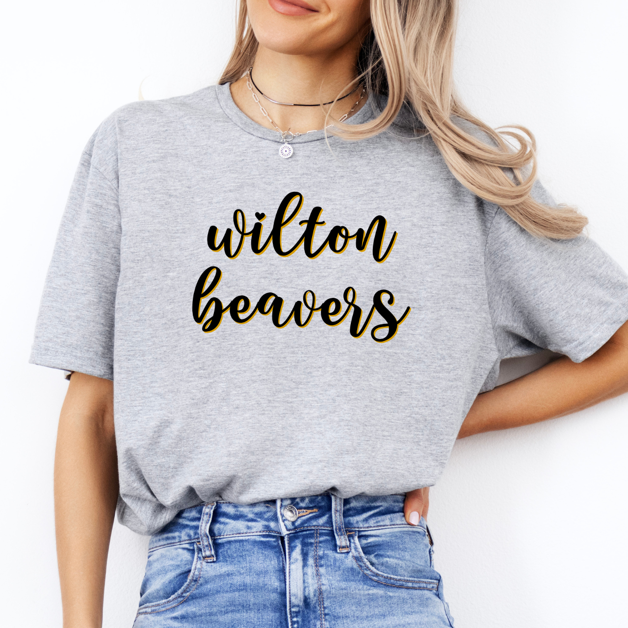Wilton Beavers Script Spirit Tee