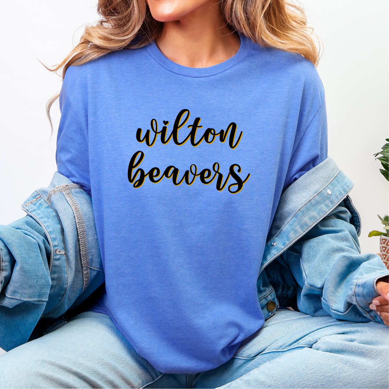 Wilton Beavers Script Spirit Tee