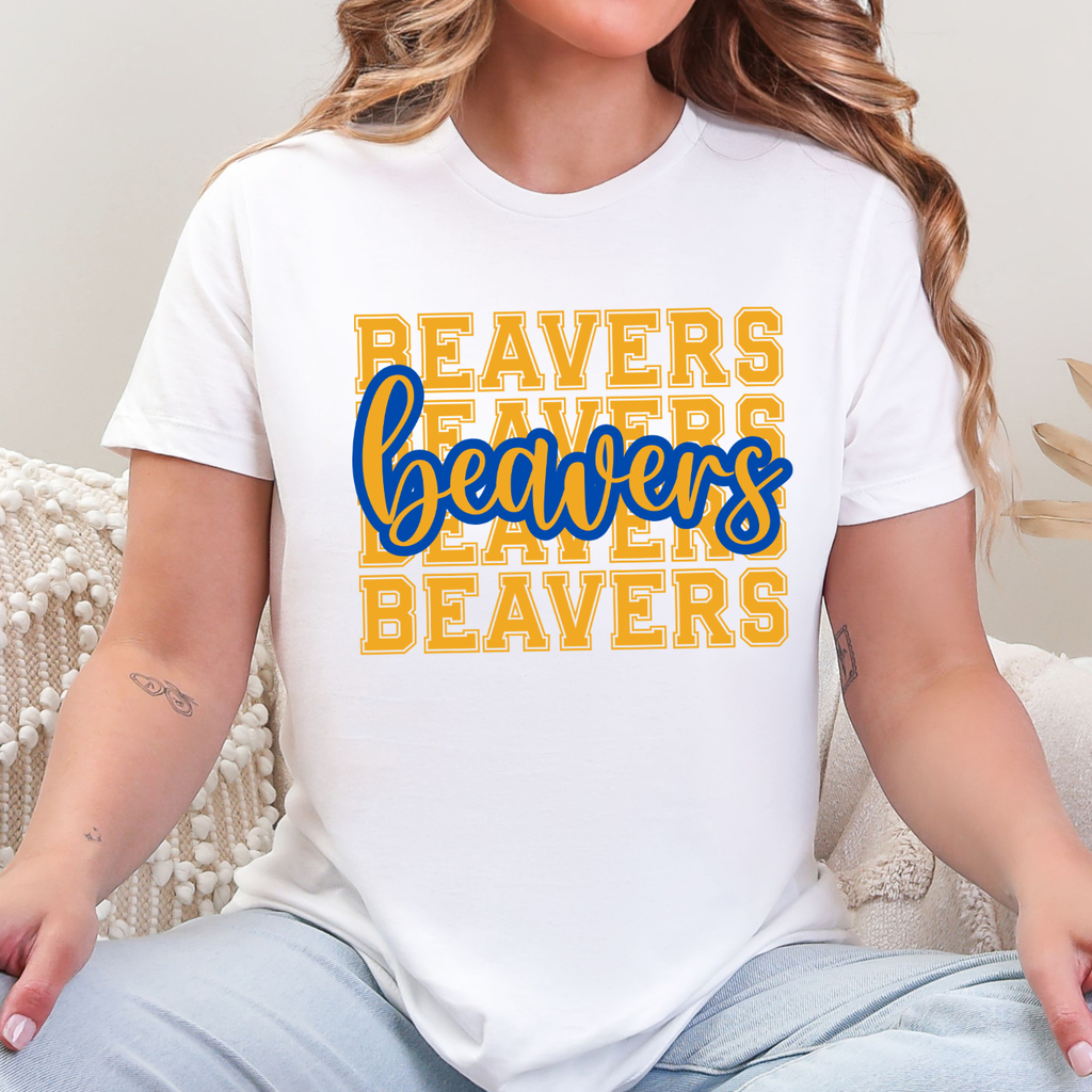 Wilton Beavers Script Spirit Tee