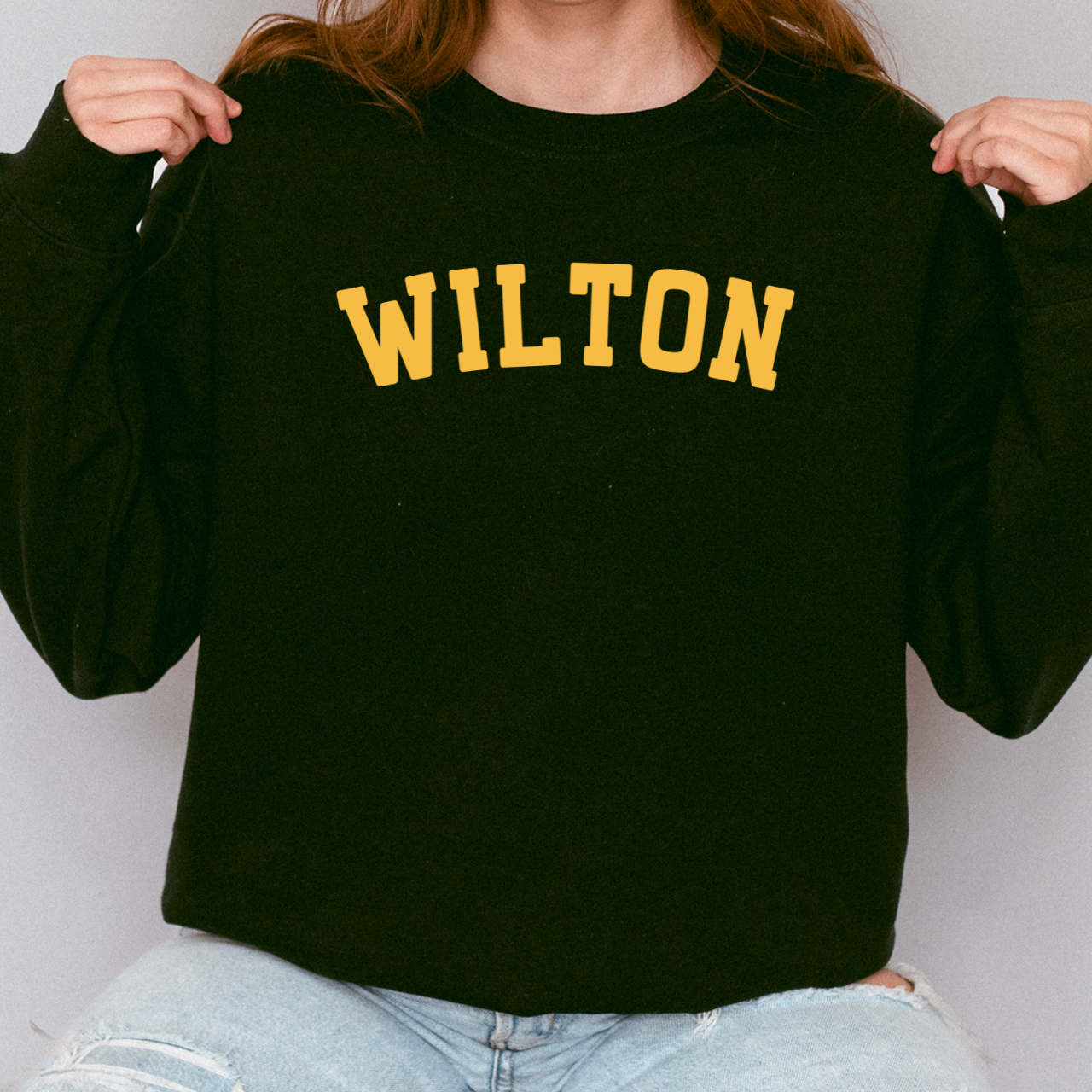 Wilton Arched Letter Spirit Crewneck