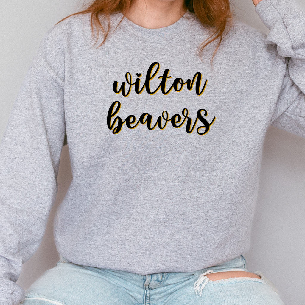 Wilton Beavers Script Crewneck