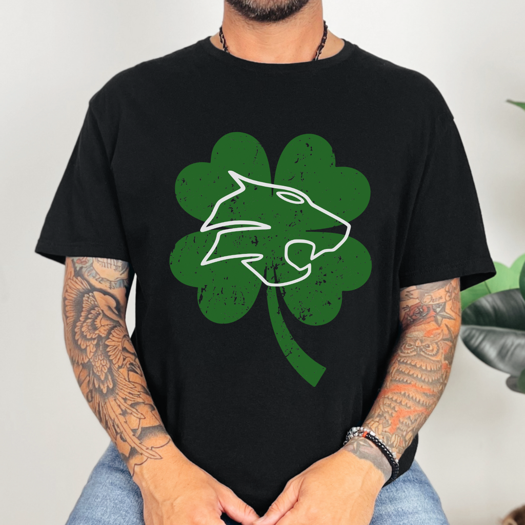 Durant Wildcats - Wildcats Shamrock Shirt in Black