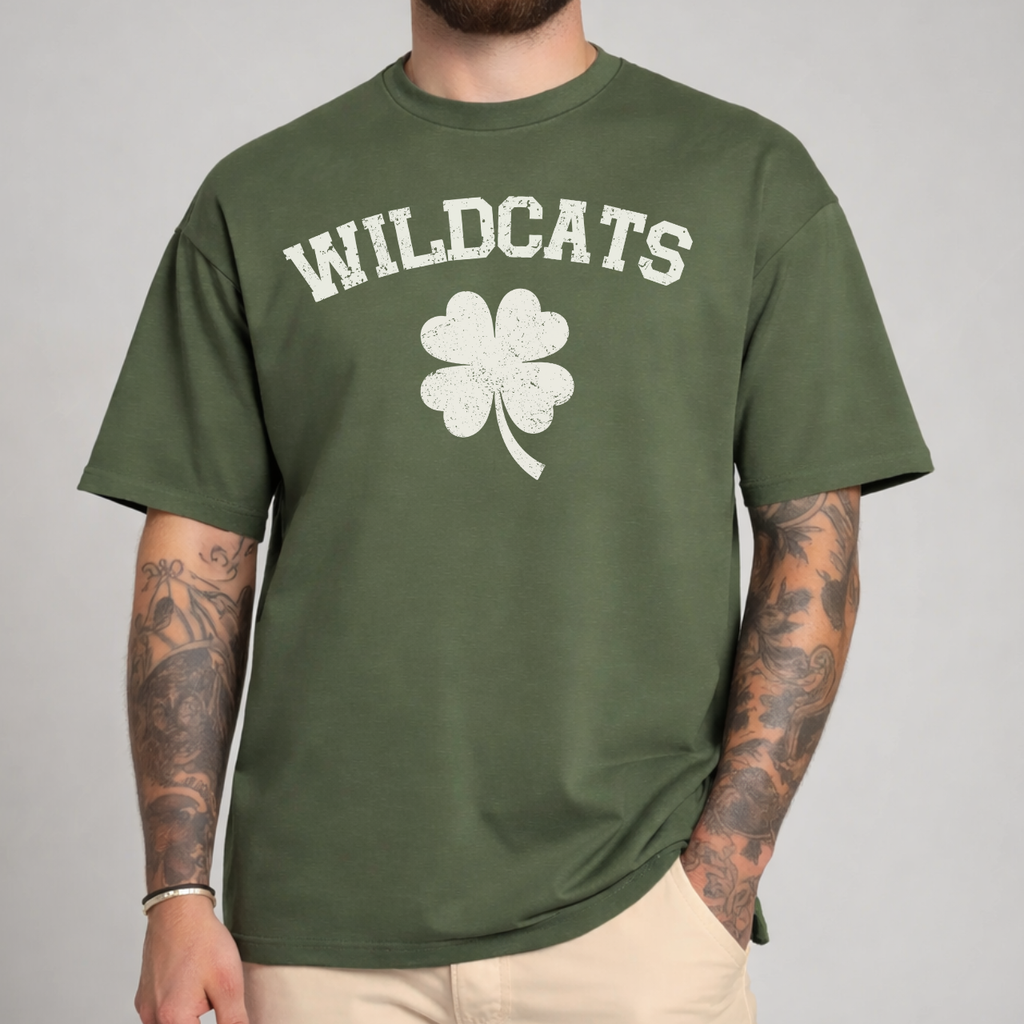 Durant Wildcats - Wildcats Vintage Shamrock Shirt