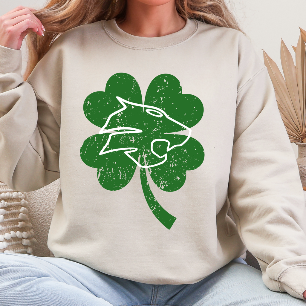 Durant Wildcats - Wildcats Shamrock Crewneck