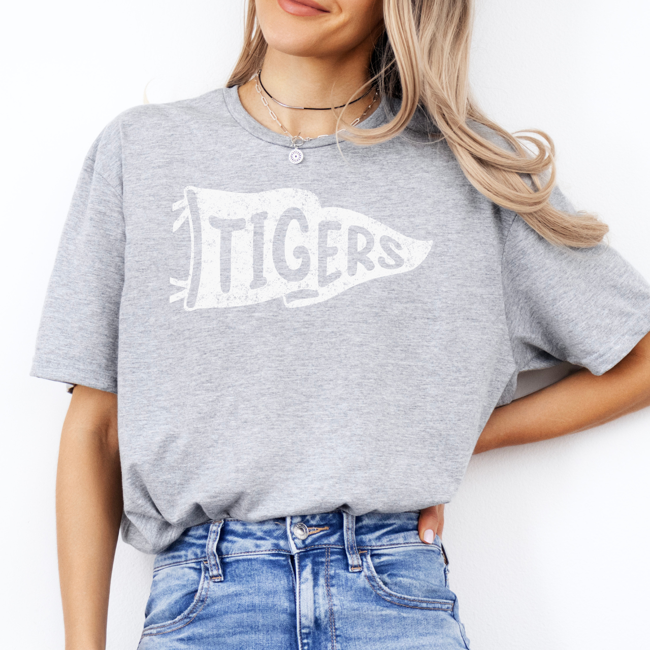 Tipton Tigers Distressed Pennant Tee