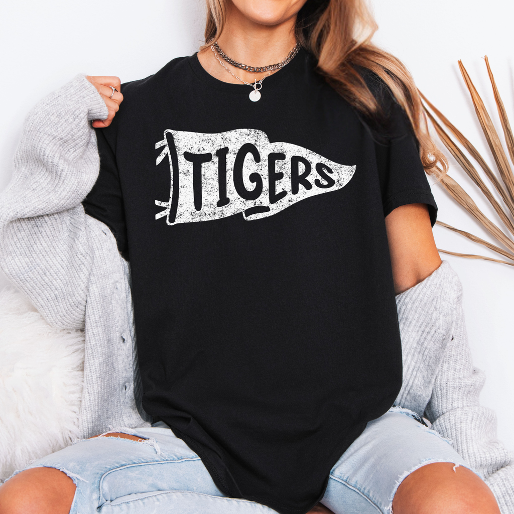 Tipton Tigers Distressed Pennant Tee