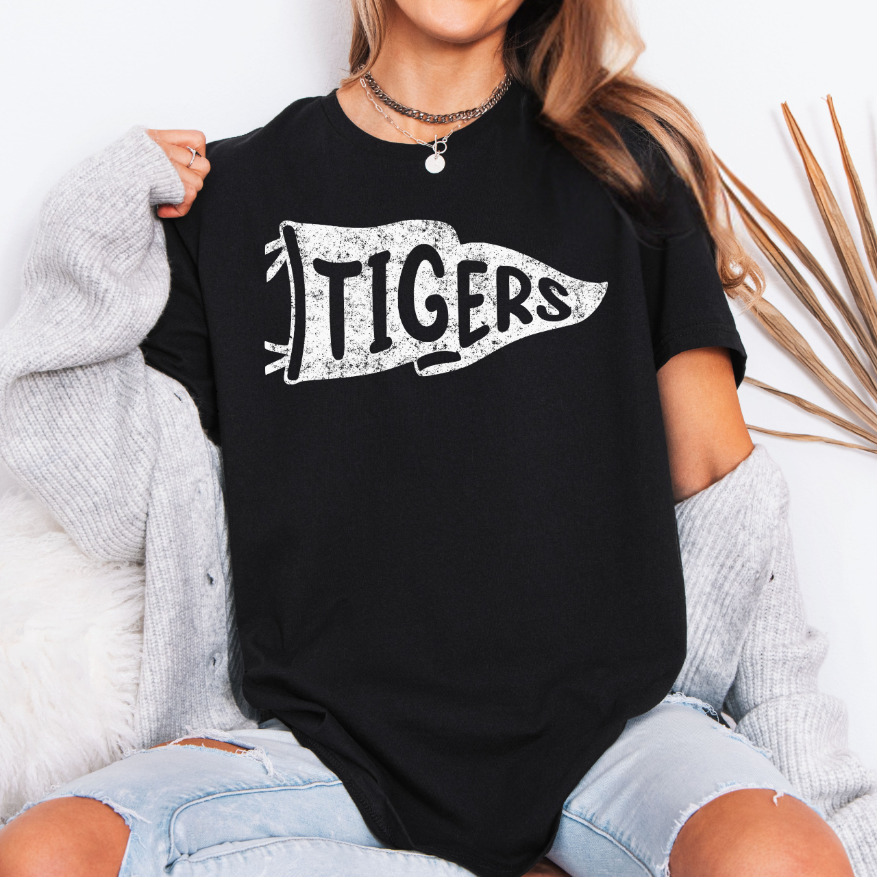 Tipton Tigers Distressed Pennant Tee