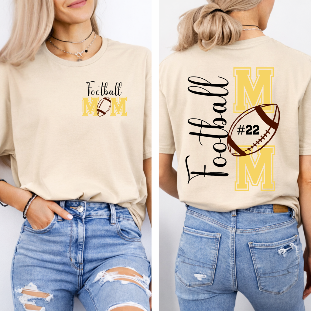 Tipton Tigers Personalized Football Mom Tee