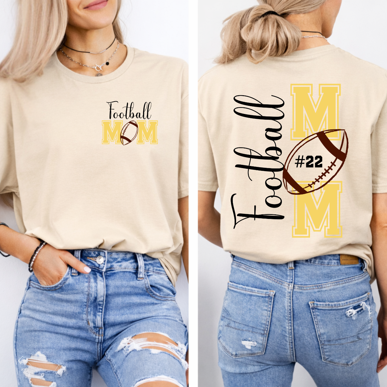 Tipton Tigers Personalized Football Mom Tee