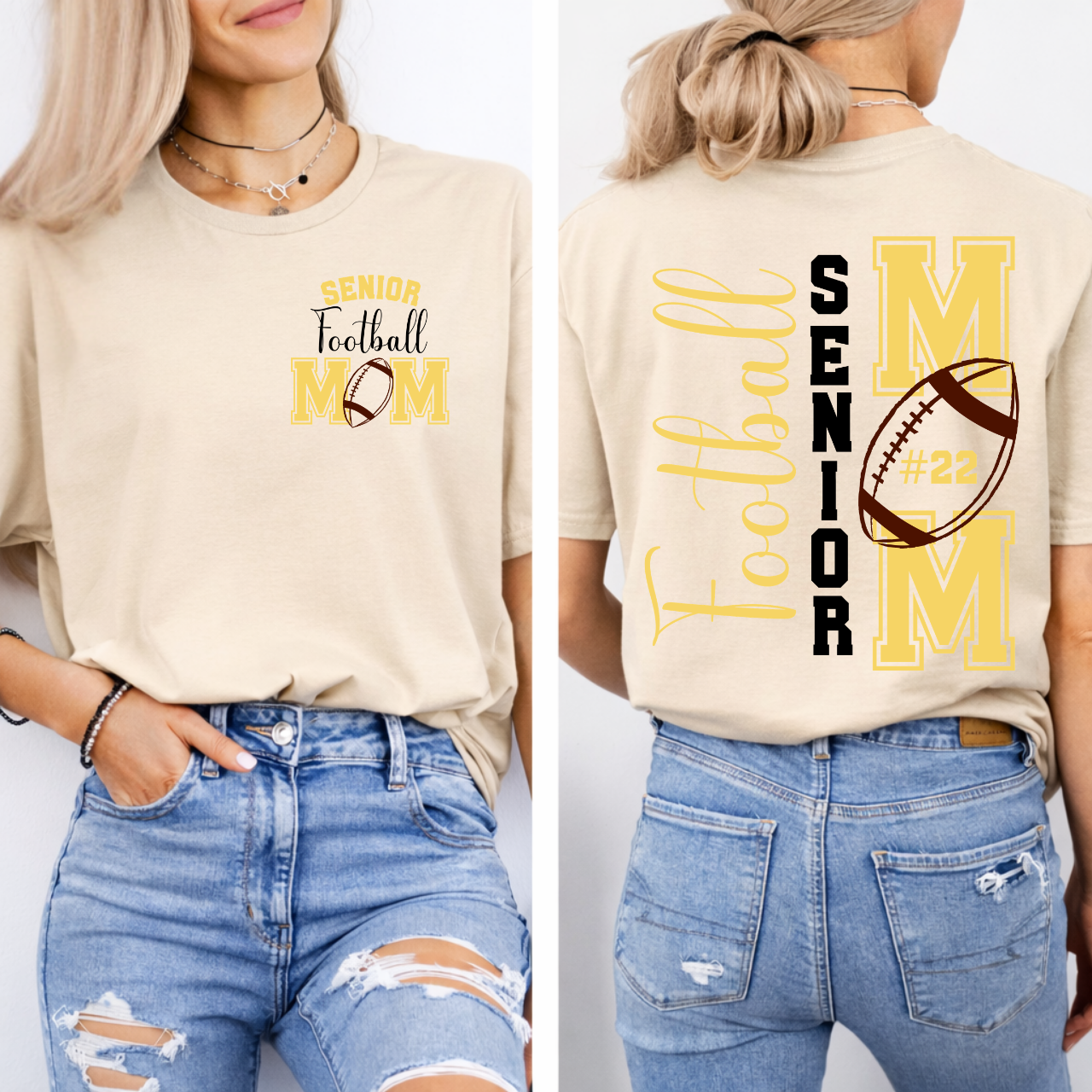 Tipton Tigers Personalized Senior Football Mom Tee