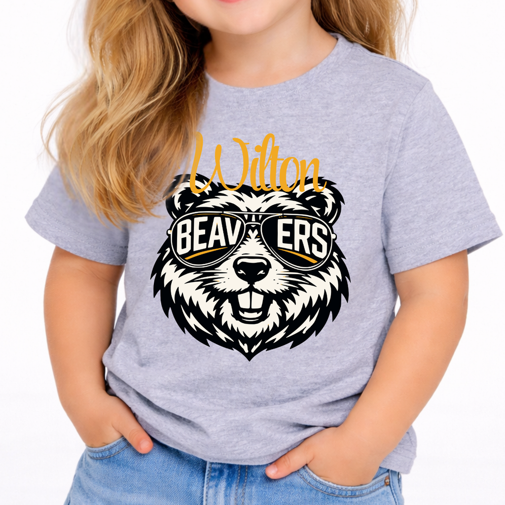 Wilton Beavers Cool Mascot Toddler Tee
